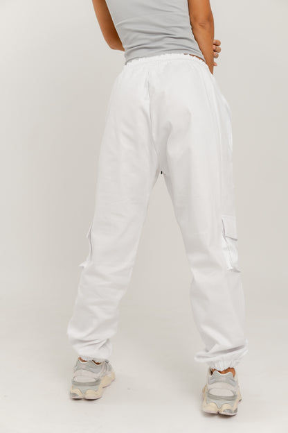 Jogger Cargo Drill - Blanco