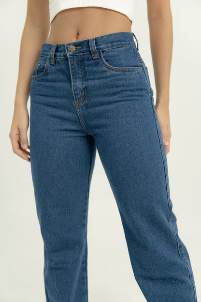 Ref 002 Jean Straight Leg, azul