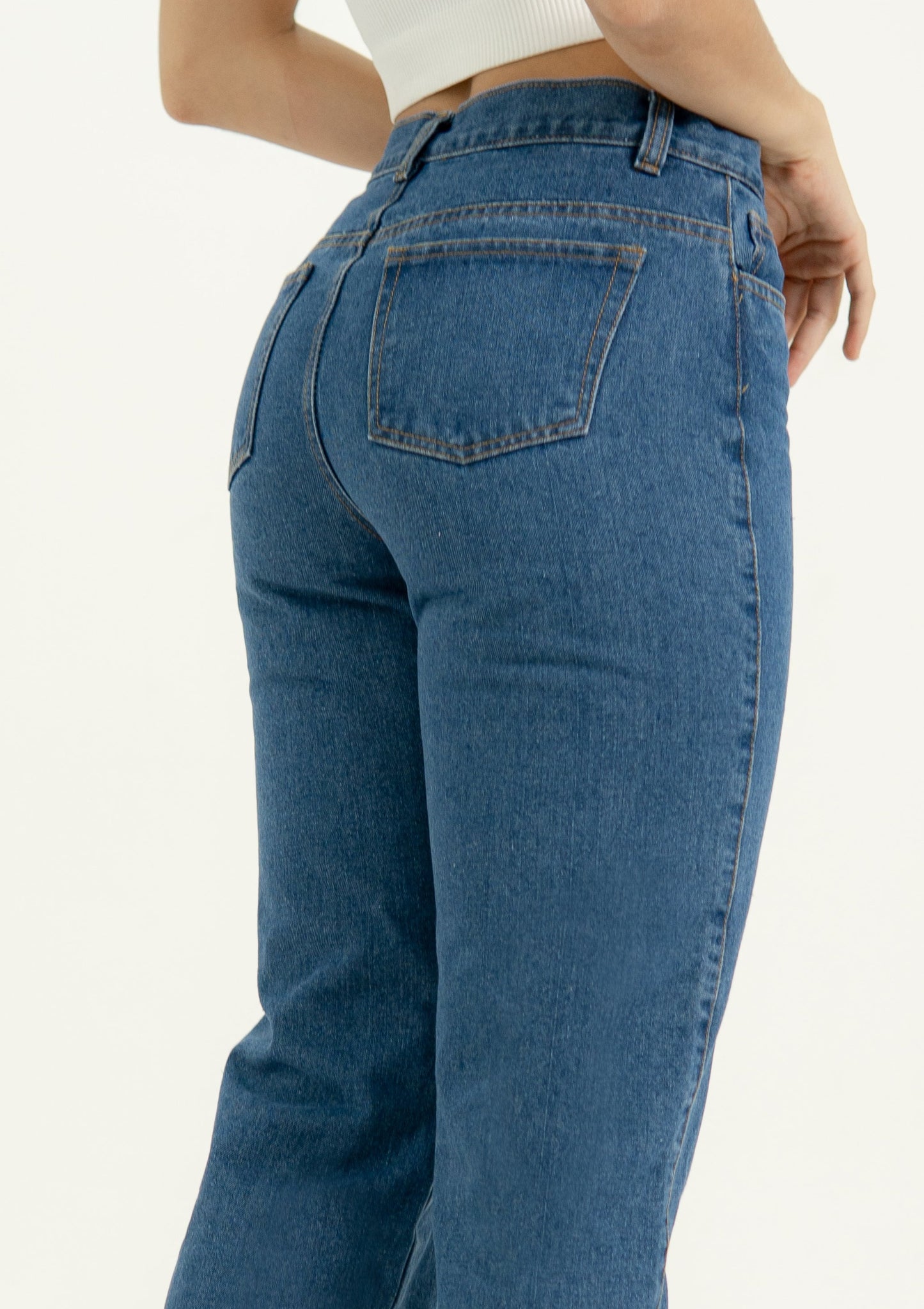 Ref 002 Jean Straight Leg, azul