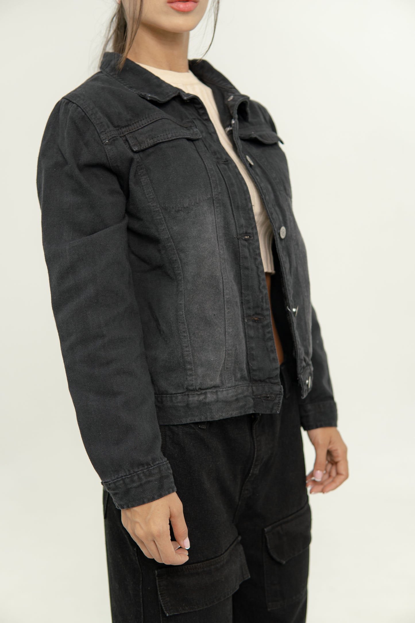 Ref C0012 Chaqueta Jean Negro