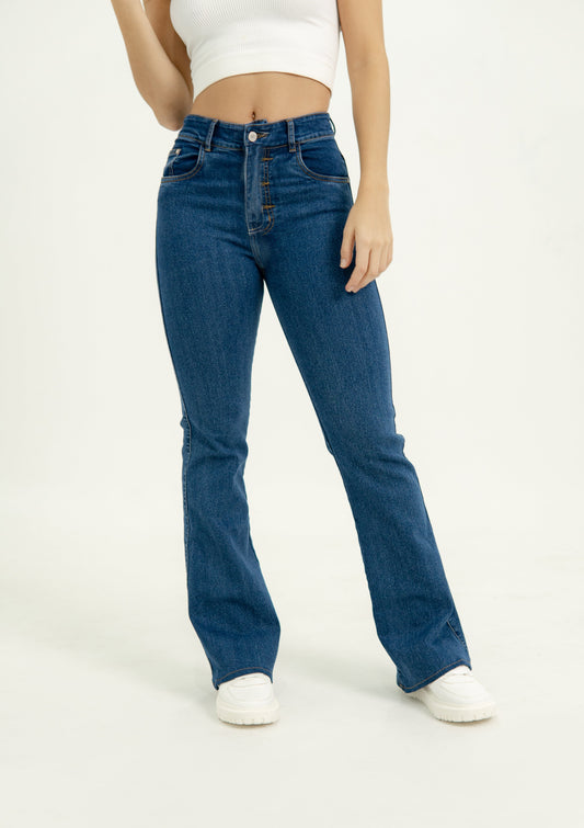 Ref 004 Jean flare strech, azul