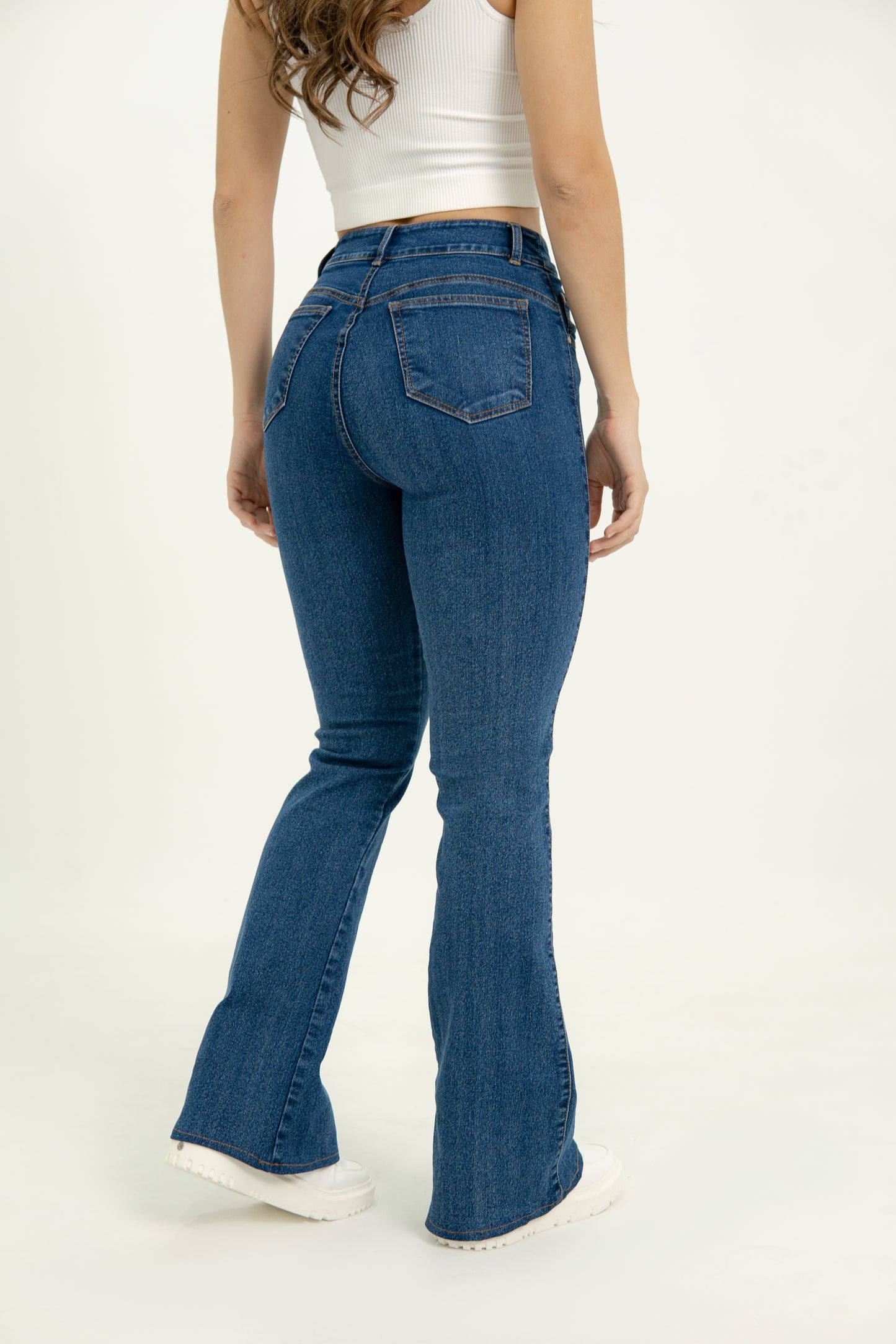 Ref 004 Jean flare strech, azul